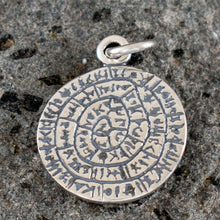 Load image into Gallery viewer, Phaistos Disk Quality Small Pendant - Sterling Silver - Ancient Minoan Crete