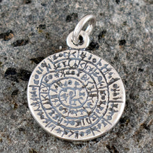 Load image into Gallery viewer, Phaistos Disk Quality Small Pendant - Sterling Silver - Ancient Minoan Crete