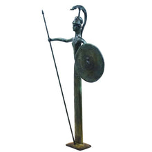 Load image into Gallery viewer, Goddess Athena with shield large bronze statue - Symbol of Wisdom Strategy