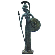 Load image into Gallery viewer, Goddess Athena with shield small bronze figurine - Symbol of Wisdom Strategy