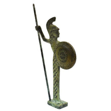 Load image into Gallery viewer, Goddess Athena with shield small bronze statue - Symbol of Wisdom Strategy
