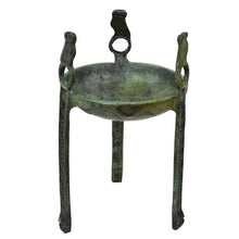 Load image into Gallery viewer, Pure Bronze mini Tripod with Owls - Homer Winner Prize - Apollo Delphi Oracle