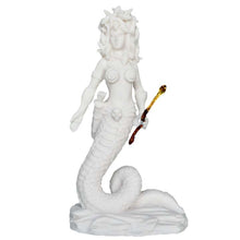 Load image into Gallery viewer, Gorgon Medusa Alabaster statue - Serpent Monster - Medousa - Snake Lady