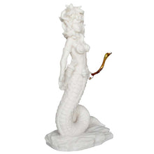 Load image into Gallery viewer, Gorgon Medusa Alabaster statue - Serpent Monster - Medousa - Snake Lady