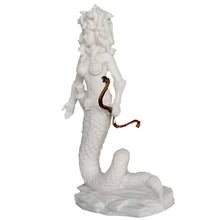 Load image into Gallery viewer, Gorgon Medusa Alabaster statue - Serpent Monster - Medousa - Snake Lady