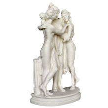 Load image into Gallery viewer, Graces Charites Alabaster Sculpture Statue - Greek Goddesses of Pleasure