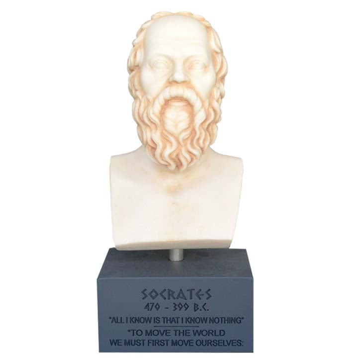 Socrates Bust Statue - Western Philosophy - Plato Aristotle Students - Pedagogy