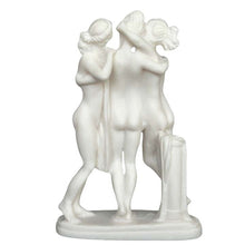 Load image into Gallery viewer, Graces Charites Alabaster small Sculpture Statue - Greek Goddesses of Pleasure