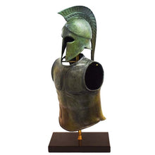 Load image into Gallery viewer, Greek Spartan Corinthian Armor Helmet Pure Bronze set - Hoplite soldier infantry