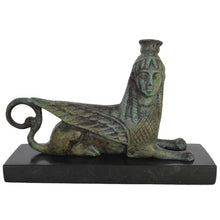 Load image into Gallery viewer, Sphinx small bronze statue Guardian of sacred places - Museum of Olympia replica