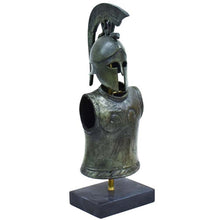 Load image into Gallery viewer, Greek Spartan Corinthian small Helmet Armor Bronze set Hoplite soldier infantry