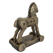 Load image into Gallery viewer, Trojan horse sculpture statue - Ancient Greek mythical battle - Homer iliad Odysseas