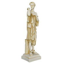 Load image into Gallery viewer, Artemis Goddess of Hunt Alabaster aged Sculpture - Diana Mistress of Animals