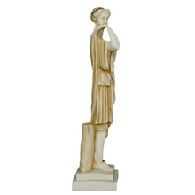 Load image into Gallery viewer, Artemis Goddess of Hunt Alabaster aged Sculpture - Diana Mistress of Animals