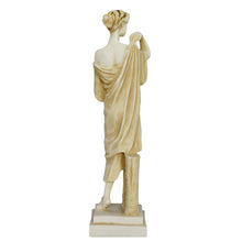 Load image into Gallery viewer, Artemis Goddess of Hunt Alabaster aged Sculpture - Diana Mistress of Animals