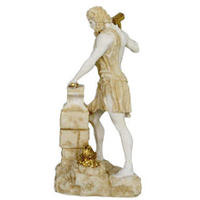 Load image into Gallery viewer, Hephaestus Alabaster aged statue God of Fire Volcanoes Blacksmith - Vulcan