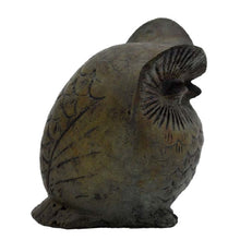 Load image into Gallery viewer, Bronze chunky owl small statue sculpture - Goddess Athena symbol of wisdom