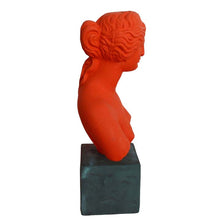 Load image into Gallery viewer, Aphrodite Red bust sculpture - Goddess of Love Beauty Fertility - Venus