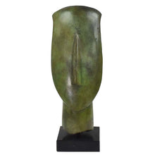 Load image into Gallery viewer, Cycladic Bronze Head Idol on marble base - Ancient Art Abstract - Simplicity