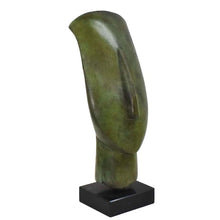 Load image into Gallery viewer, Cycladic Bronze Head Idol on marble base - Ancient Art Abstract - Simplicity