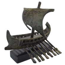 Load image into Gallery viewer, Ancient Bronze Miniature Ship Trireme - Bireme - Penteconter - Athenian Spartan Fleet