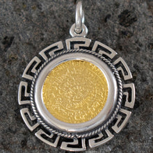 Load image into Gallery viewer, Phaistos Disk Pendant(Gold Plated) Meander - Sterling Silver - Minoan Period