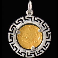 Load image into Gallery viewer, Macedonian Star Small Coin Pendant(Gold Plated) - Vergina Sun