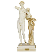 Load image into Gallery viewer, Hermes and Dionysus of Praxiteles Alabaster aged sculpture - Olympia museum