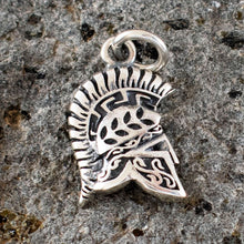 Load image into Gallery viewer, Corinthian Helmet Silver Mini Pendant - Greek Spartan Warriors - Persian Wars
