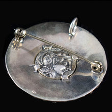 Load image into Gallery viewer, Owl of Wisdom & Goddess Athena Silver Brooch Pendant - Athens Tetradrachm