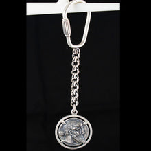 Load image into Gallery viewer, Dionysus Bacchus Satyr Silver Keychain - Phallus - Dionysos God of Wine