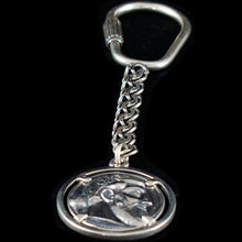 Load image into Gallery viewer, Dionysus Bacchus Satyr Silver Keychain - Phallus - Dionysos God of Wine