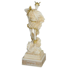 Load image into Gallery viewer, Hermes Small Alabaster aged Statue - The Messenger of Gods Mercury God of Luck