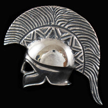 Load image into Gallery viewer, Spartan Helmet Silver Pendant - King Leonidas - Brooch - Pin - Ancient Greece