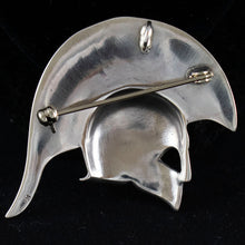 Load image into Gallery viewer, Spartan Helmet Silver Pendant - King Leonidas - Brooch - Pin - Ancient Greece