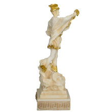 Load image into Gallery viewer, Hermes Small Alabaster aged Statue - The Messenger of Gods Mercury God of Luck