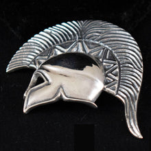 Load image into Gallery viewer, Spartan Helmet Silver Pendant - King Leonidas - Brooch - Pin - Ancient Greece