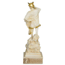 Load image into Gallery viewer, Hermes Small Alabaster aged Statue - The Messenger of Gods Mercury God of Luck