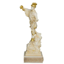 Load image into Gallery viewer, Hermes Small Alabaster aged Statue - The Messenger of Gods Mercury God of Luck