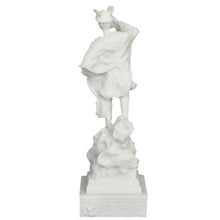 Load image into Gallery viewer, Hermes Small Alabaster Statue - The Messenger of the Gods Mercury God of Luck