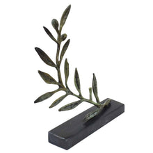Load image into Gallery viewer, Bronze Olive Branch on Marble Base - Ancient Greece Olympic Games Trophy