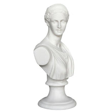 Load image into Gallery viewer, Artemis Goddess of Hunt Alabaster Bust Sculpture - Diana Mistress of Animals