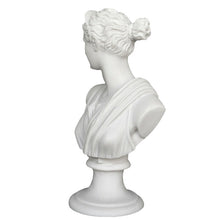 Load image into Gallery viewer, Artemis Goddess of Hunt Alabaster Bust Sculpture - Diana Mistress of Animals