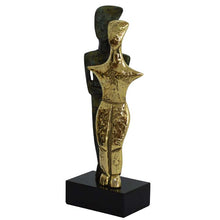 Load image into Gallery viewer, Bronze Cycladic twin idol - Abstract Modern Art - Simplicity - Aegean culture