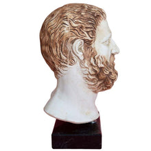 Load image into Gallery viewer, Hippocrates head bust on marble base - Western medicine - Hippocratic Oath