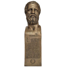 Load image into Gallery viewer, Hippocrates the father of Western medicine - Statue with Hippocratic Oath in Greek
