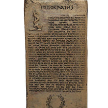 Load image into Gallery viewer, Hippocrates the father of Western medicine - Statue with Hippocratic Oath in Greek