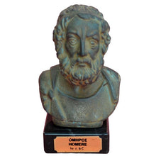 Load image into Gallery viewer, Homer small bust figurine on marble base - Epic Poet - Iliad - Odyssey - Omiros
