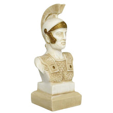 Load image into Gallery viewer, Ares God of war small Alabaster aged bust - Greek God of Olympus