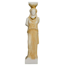 Load image into Gallery viewer, Caryatid Alabaster aged small statue Porch of the Maidens Erechtheion Acropolis